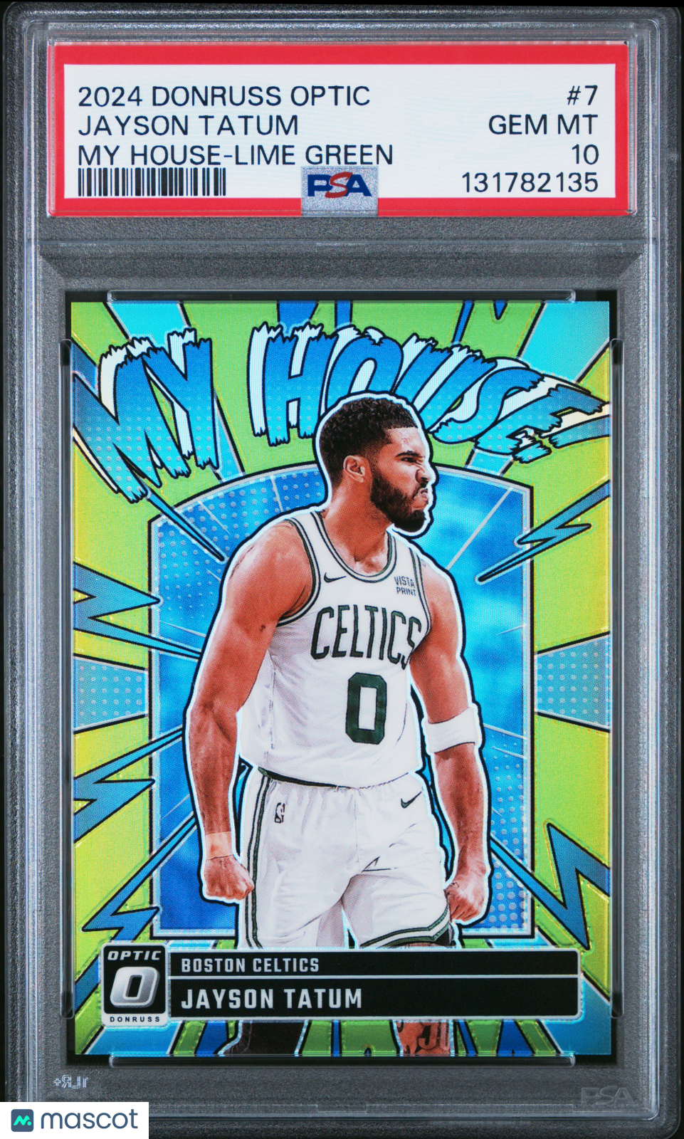 2024 Donruss Optic My House Jayson Tatum #7 Lime Green 074/199 PSA 10