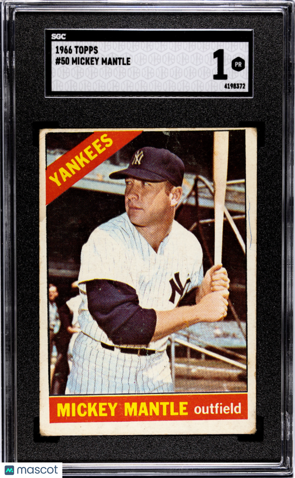 1966 Topps Mickey Mantle #50 SGC 1