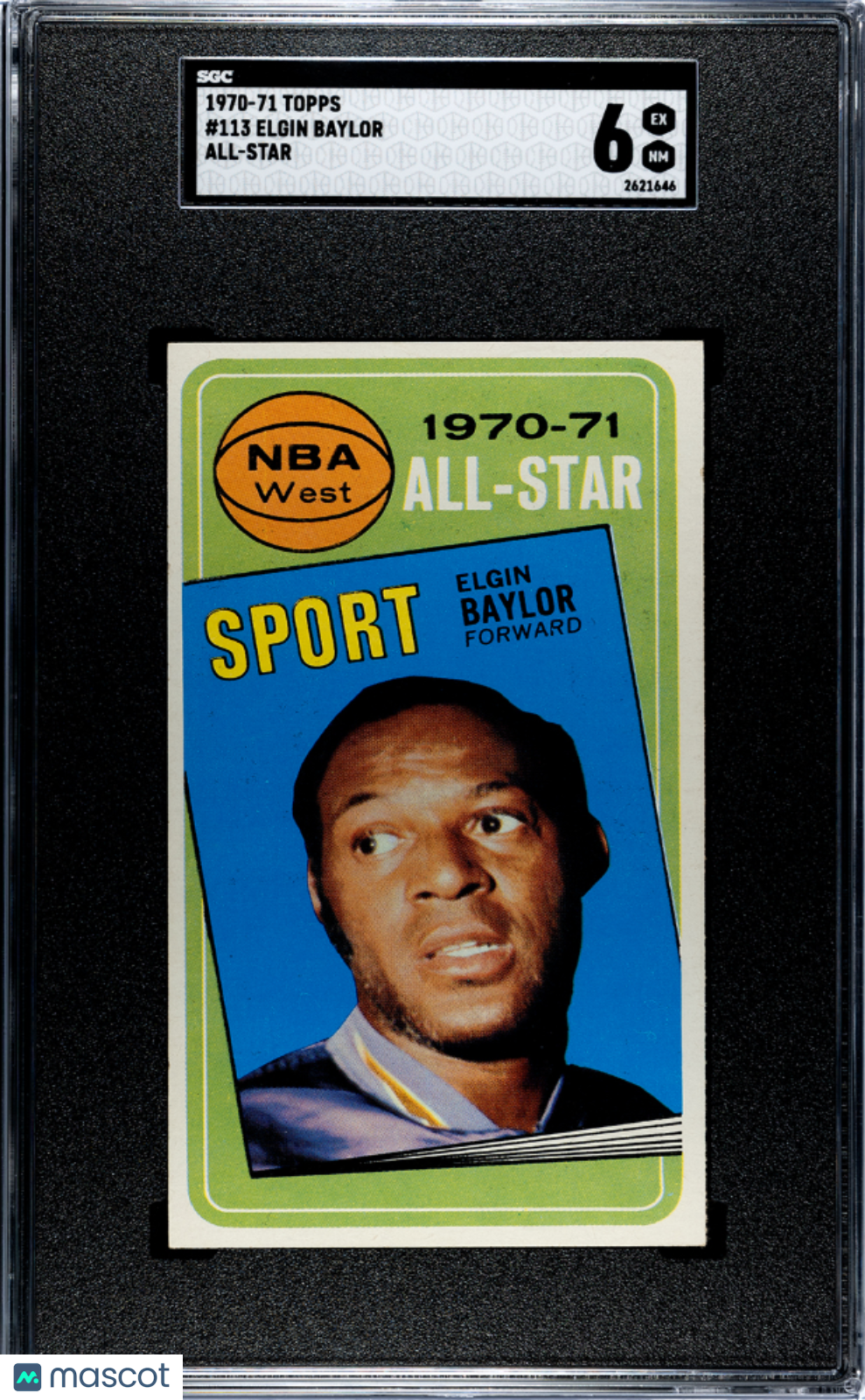 1970 Topps Elgin Baylor #113 All Star SGC 6