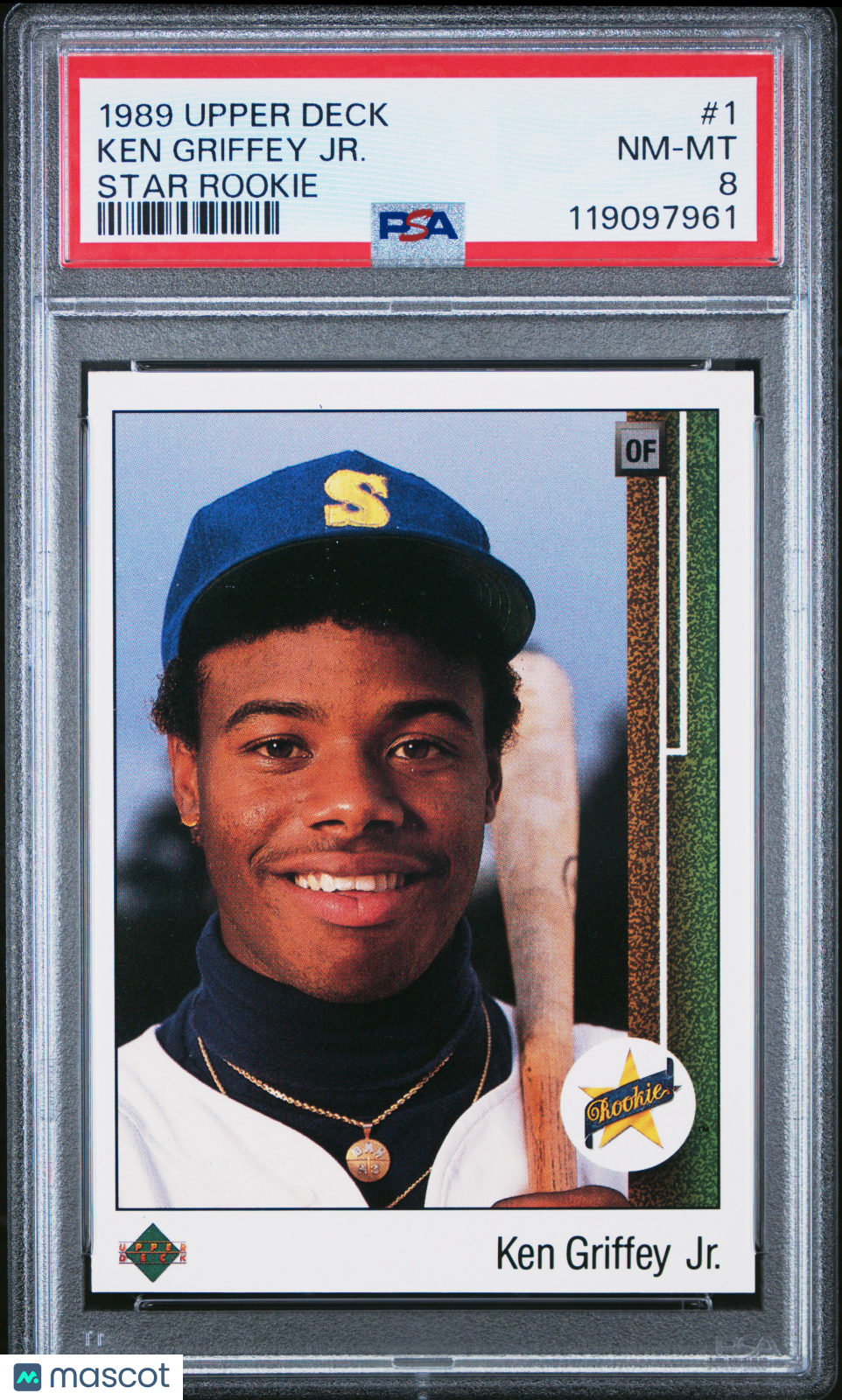 1989 Upper Deck Ken Griffey Jr. #1 Star Rookie PSA 8
