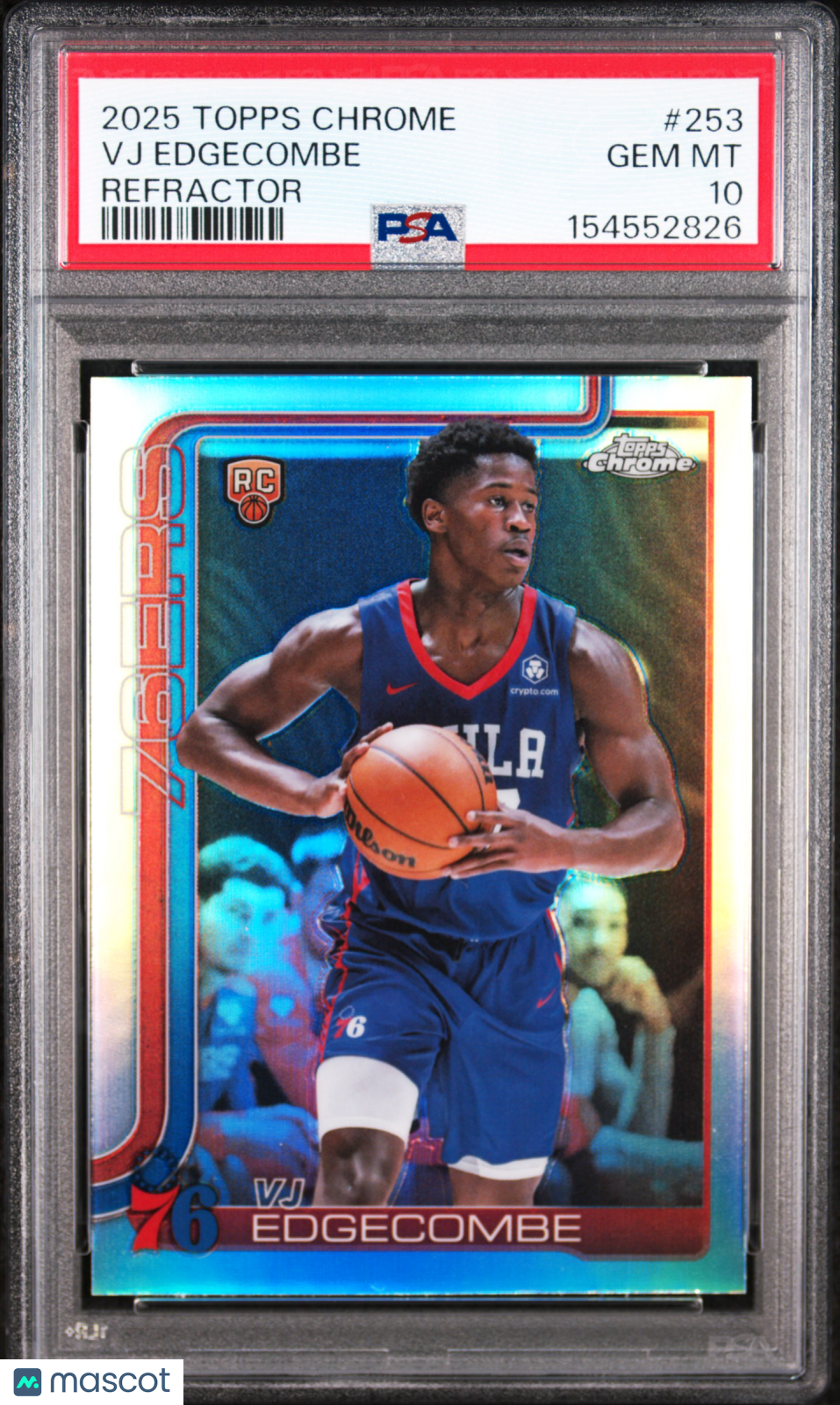 2025 Topps Chrome VJ Edgecombe #253 Refractor RC PSA 10