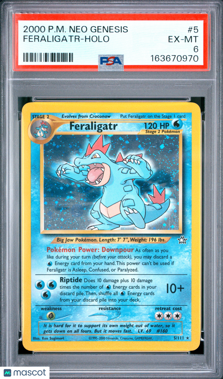 2000 Pokemon Neo Genesis Feraligatr Holo PSA 6 #5/111