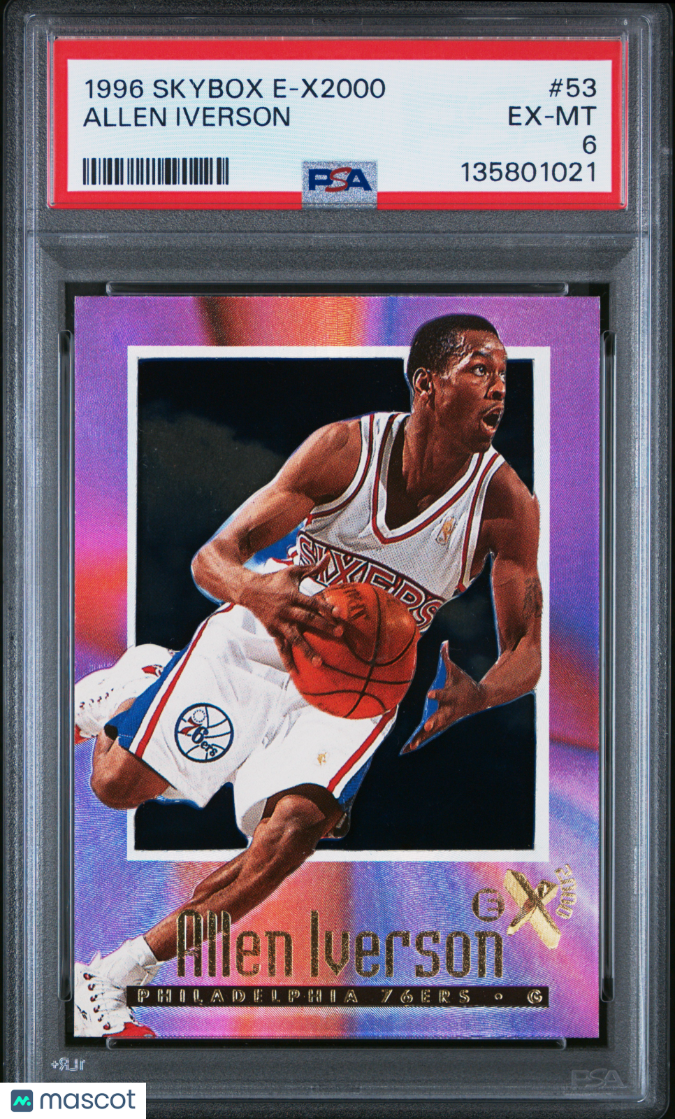 1996 Skybox E-X2000 Allen Iverson #53 PSA 6