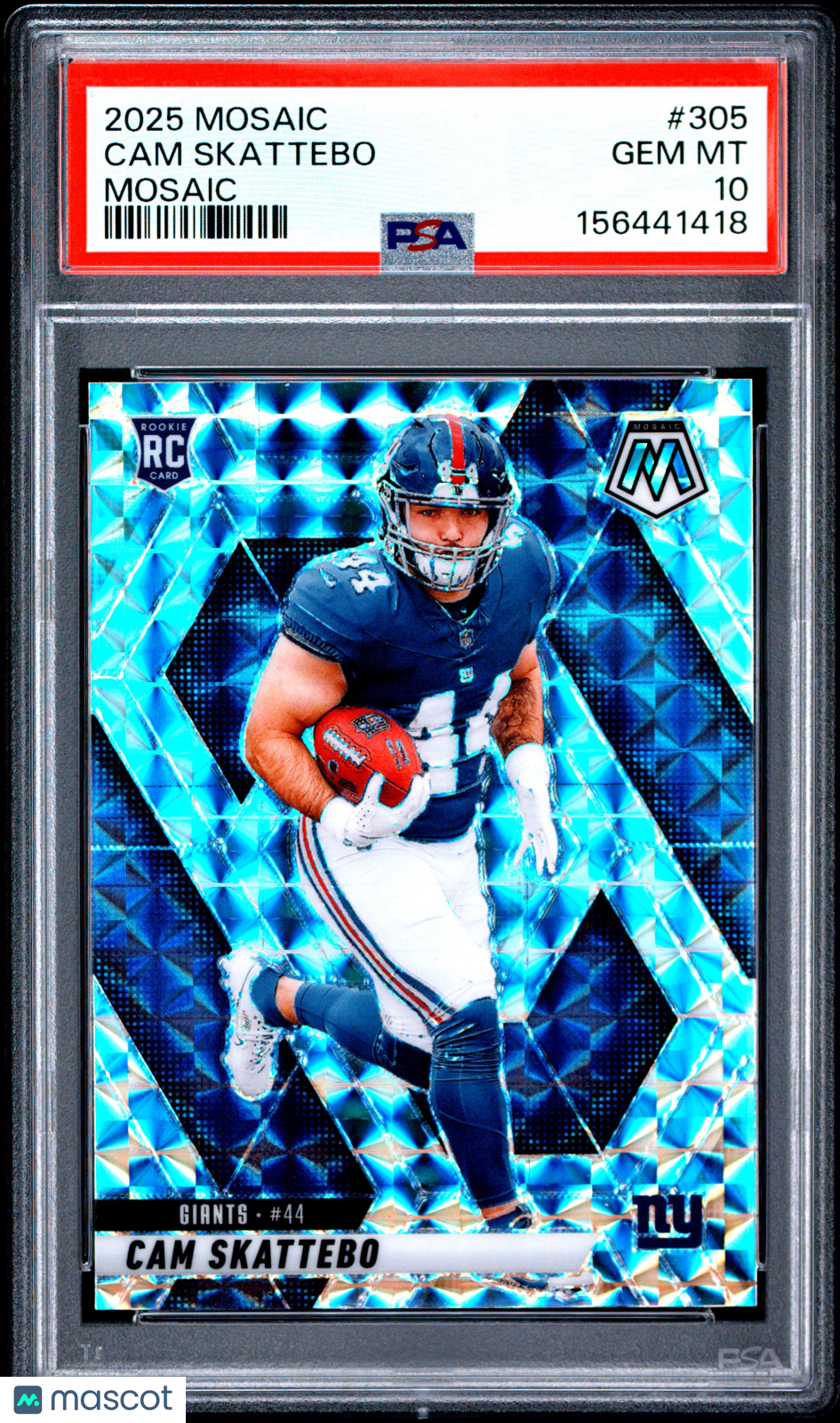 2025 Panini Mosaic Cam Skattebo #305 PSA 10