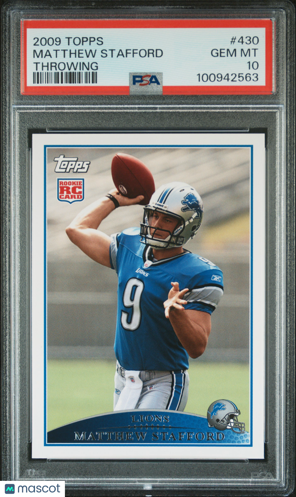 2009 Topps Matthew Stafford #430 Throwing RC PSA 10
