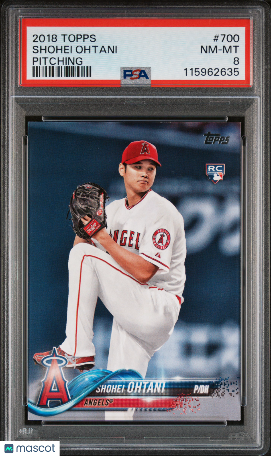 2018 Topps Shohei Ohtani #700 Pitching RC PSA 8