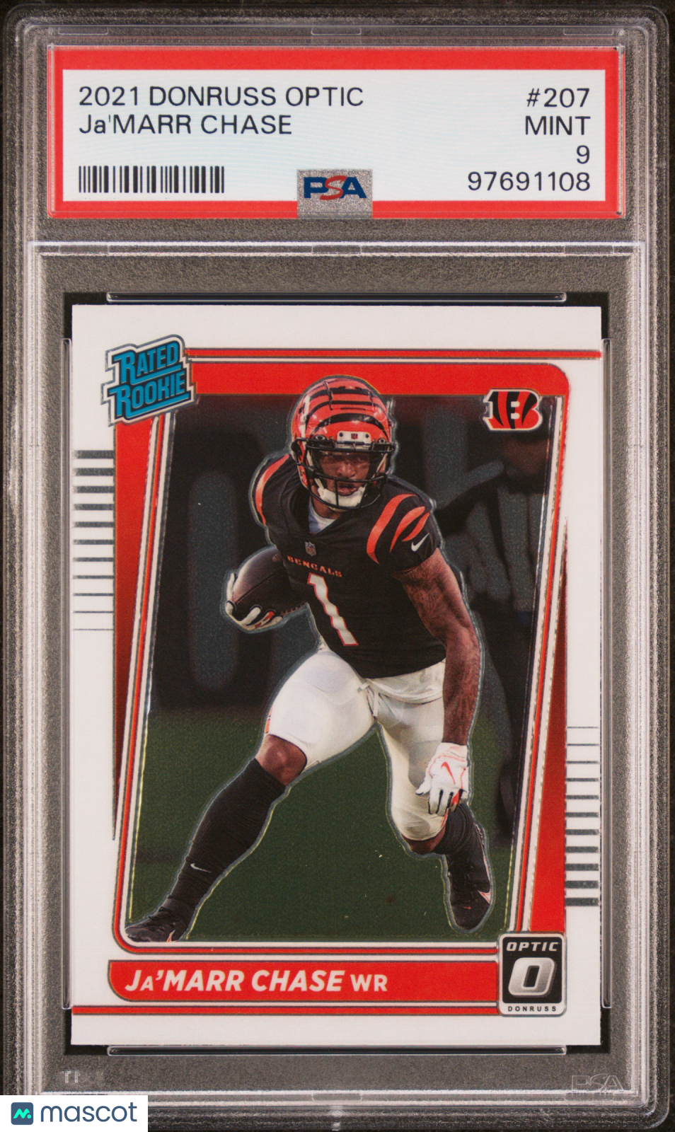 2021 Donruss Optic Rated Rookie Ja'Marr Chase #207 PSA 9