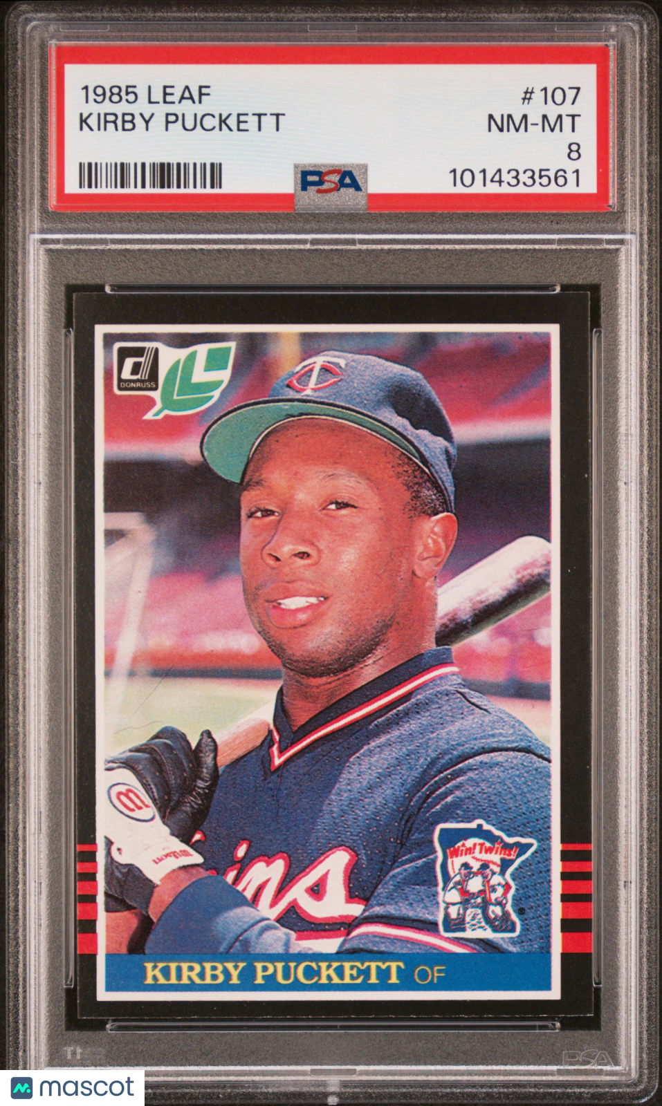 1985 Leaf Kirby Puckett #107 PSA 8
