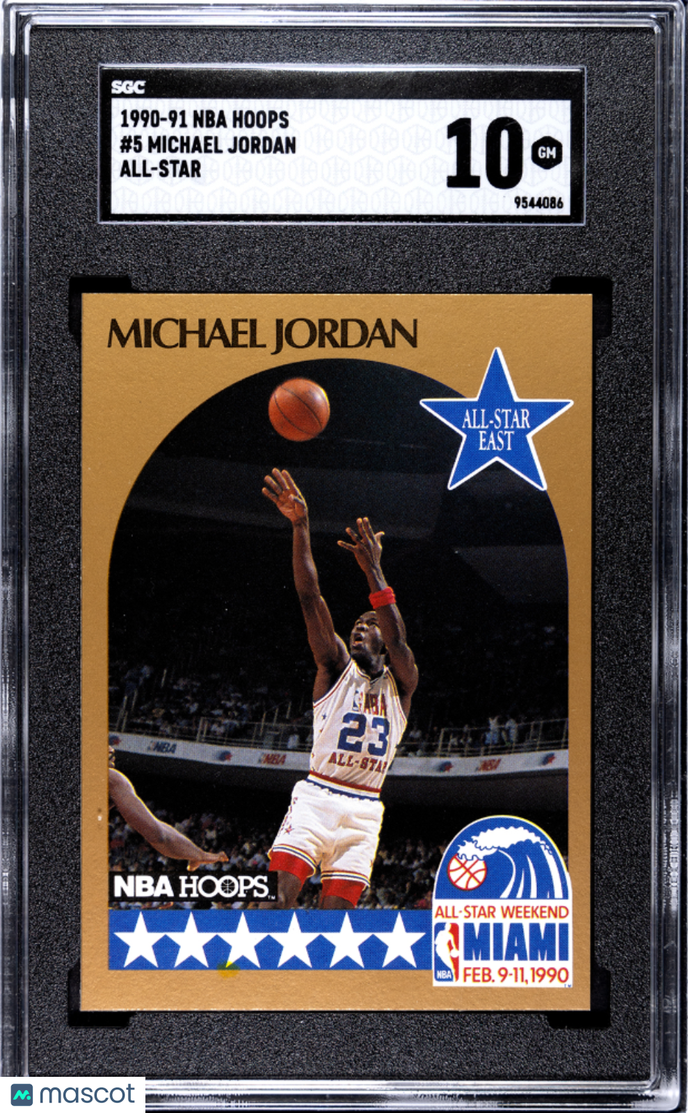 1990 NBA Hoops Michael Jordan #5 All Star SGC 10