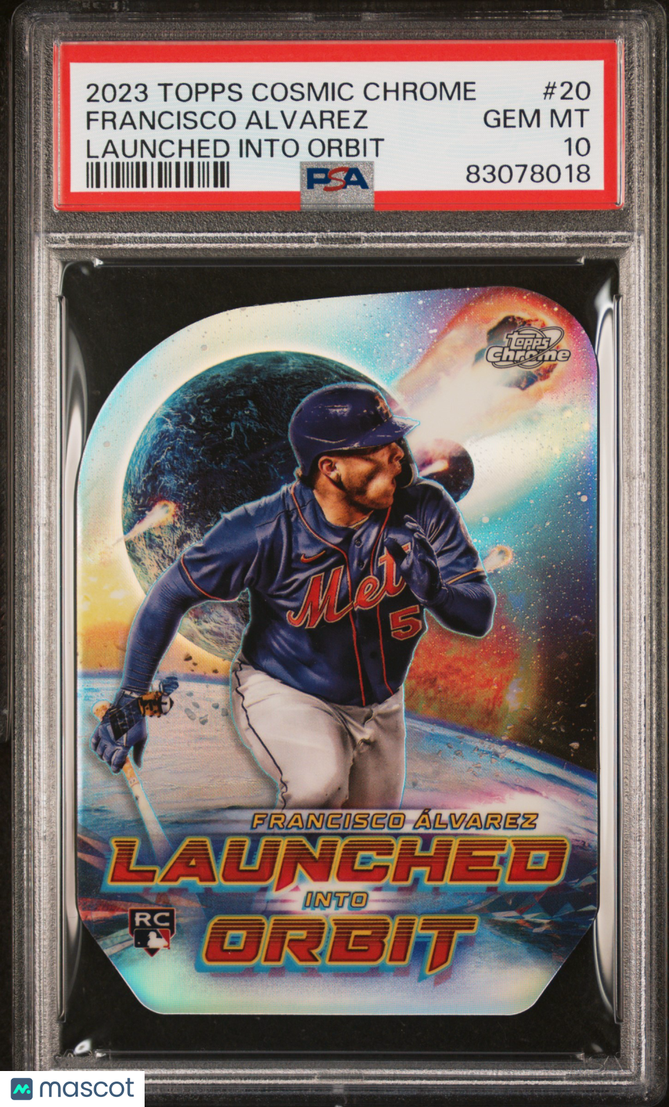 2023 Topps Cosmic Chrome Launched Into Orbit Francisco Alvarez #20 RC PSA 10