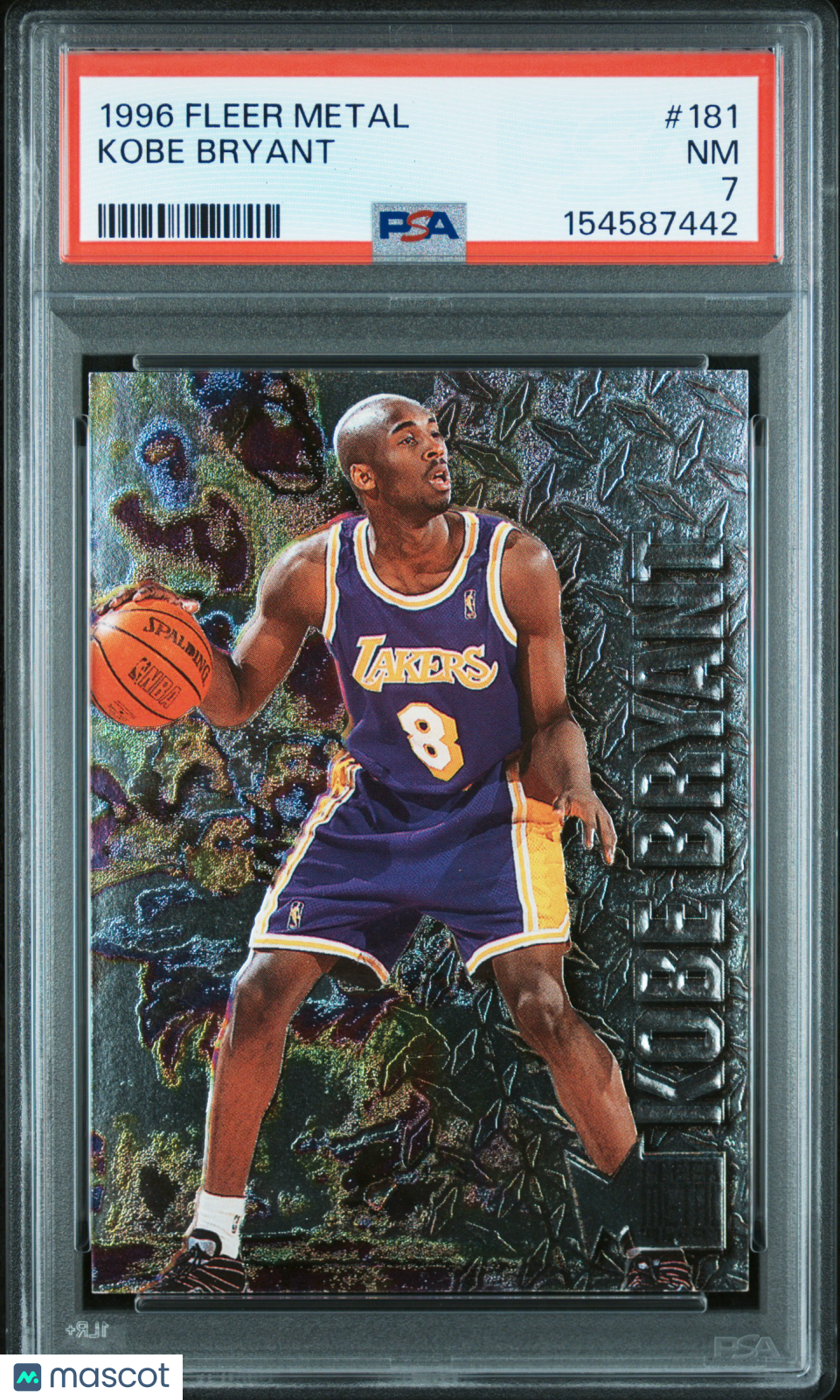 1996 Fleer Metal Kobe Bryant #181 RC PSA 7