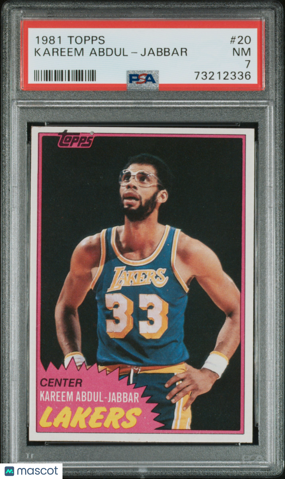 1981 Topps Kareem Abdul-Jabbar #20 PSA 7