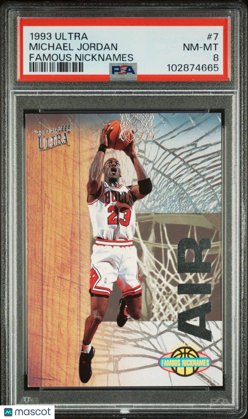 1993 Ultra Famous Nicknames Michael Jordan #7 PSA 8