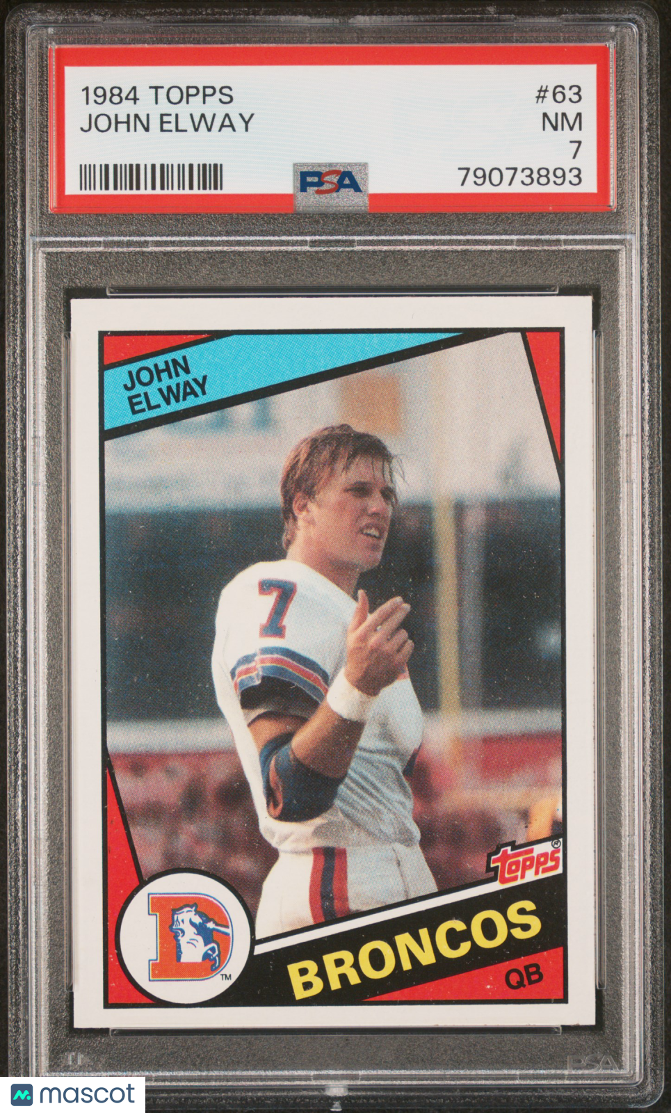 1984 Topps John Elway #63 RC PSA 7