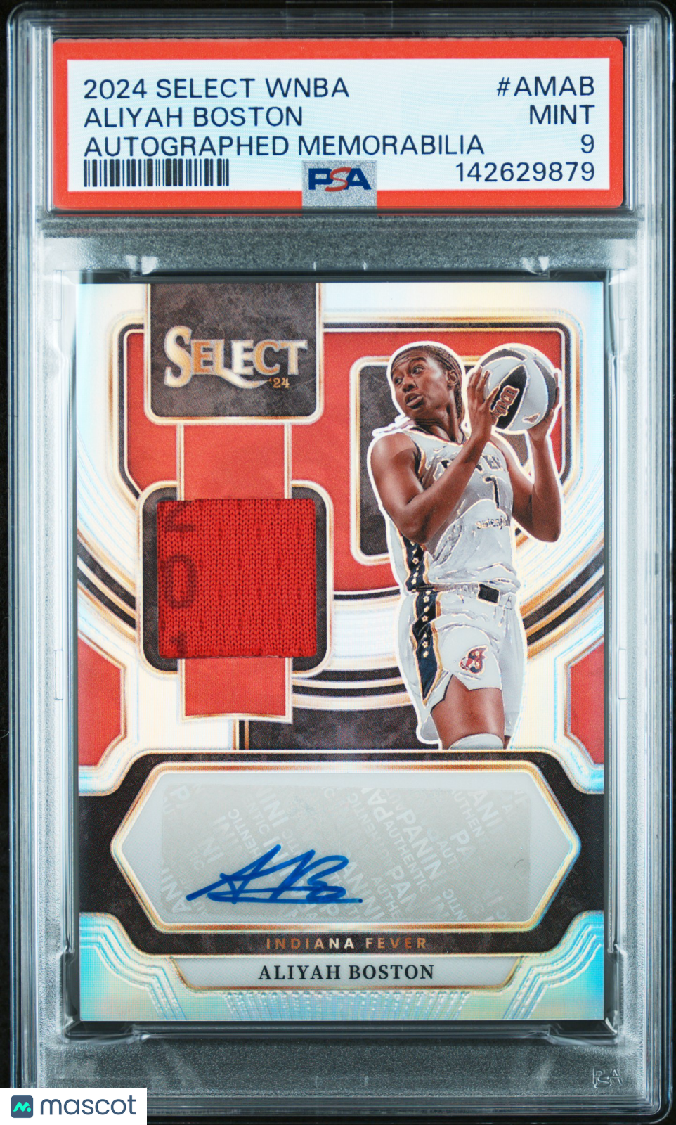 2024 Panini Select WNBA Autographed Memorabilia Aliyah Boston #AMAB PSA 9