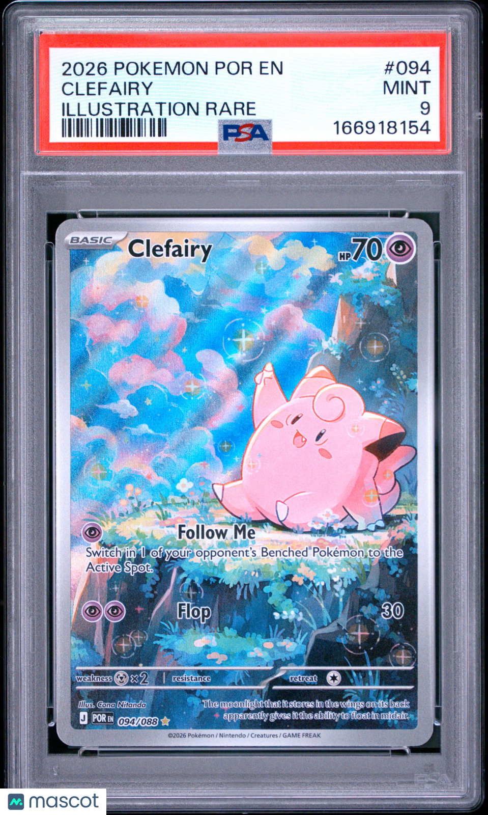 2026 Perfect Order Clefairy Illustration Rare PSA 9 #094/088
