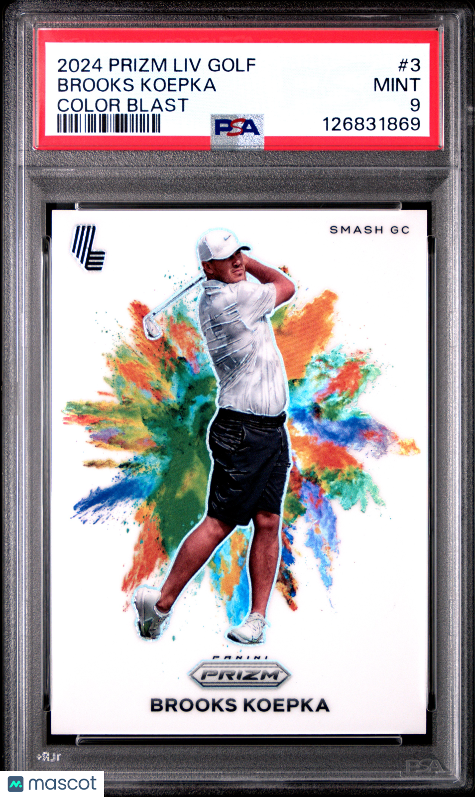 2024 Panini Prizm LIV Golf Color Blast Brooks Koepka #3 PSA 9