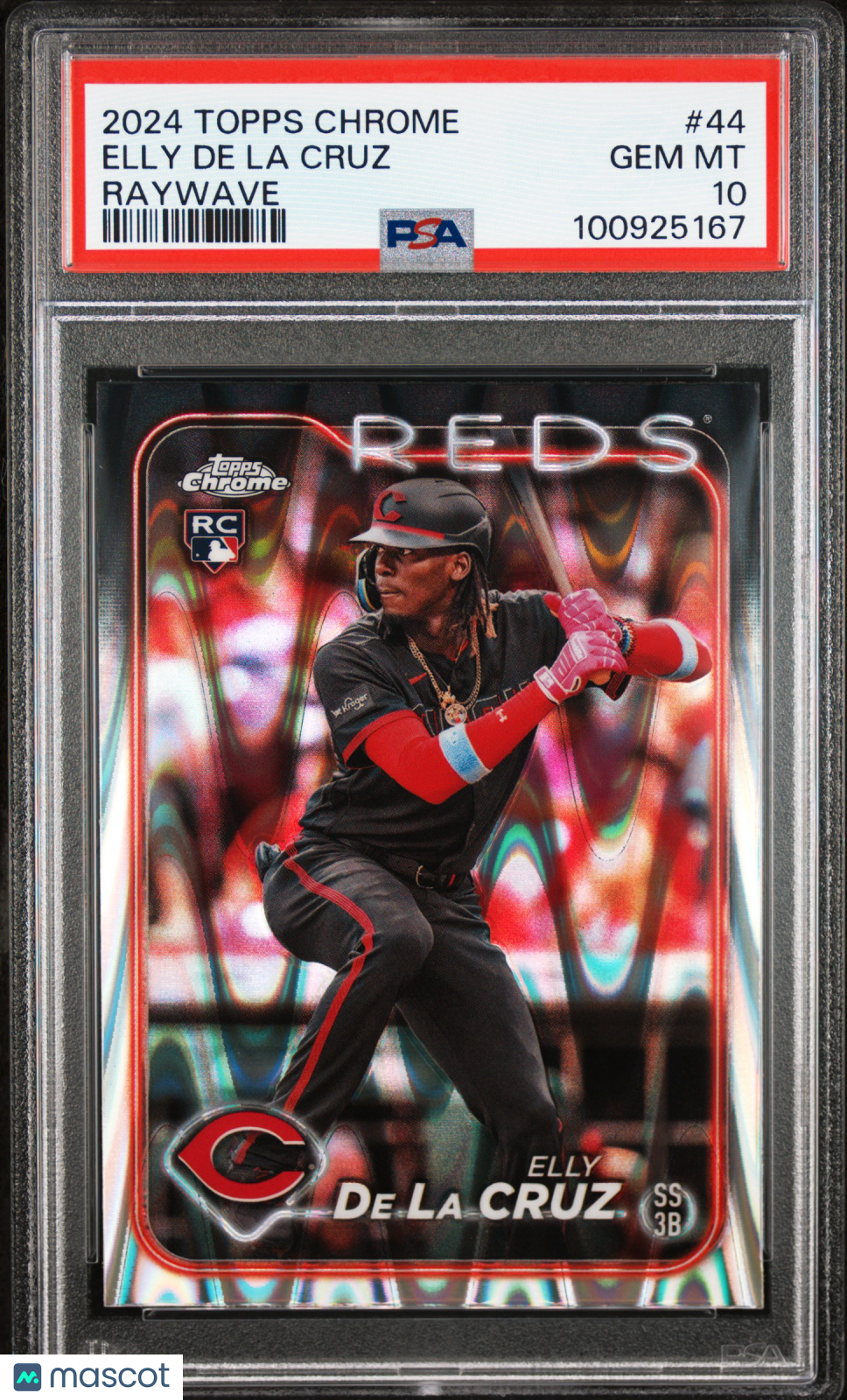 2024 Topps Chrome Elly De La Cruz #44 Raywave RC PSA 10