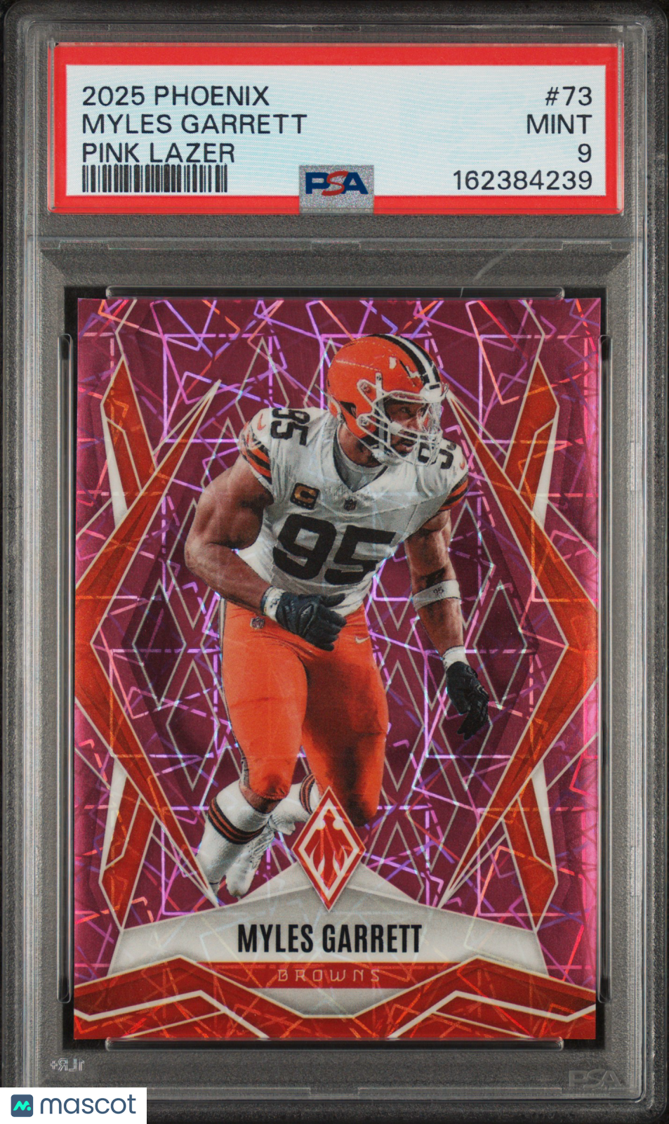 2025 Panini Phoenix Myles Garrett #73 Pink Lazer 056/149 PSA 9