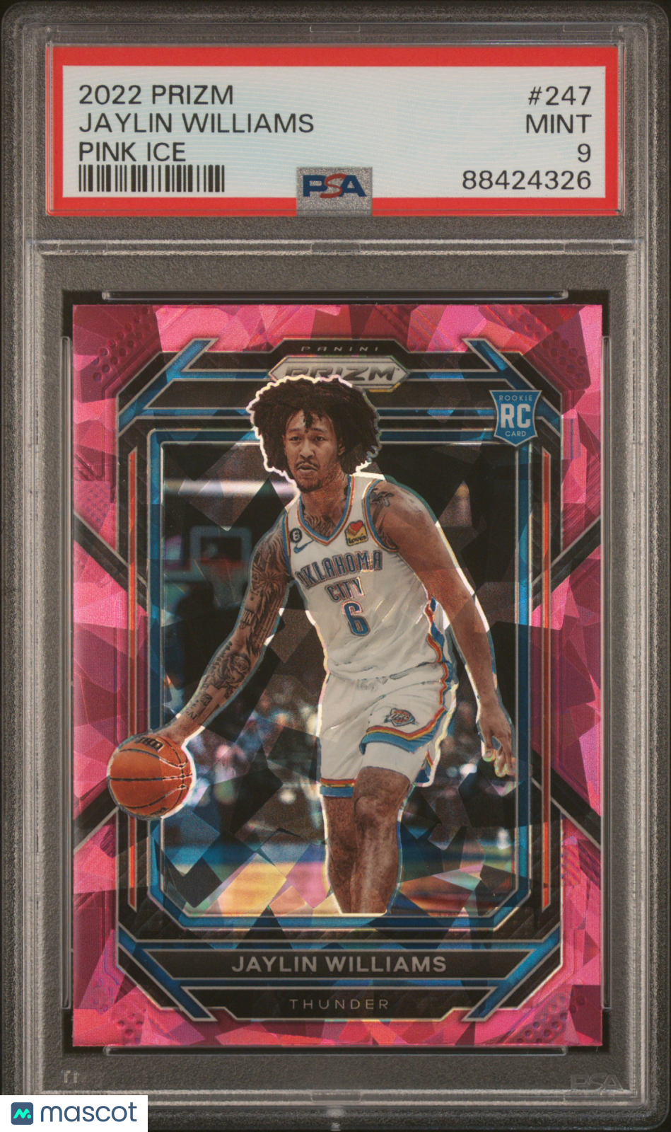 2022 Panini Prizm Jaylin Williams #247 Pink Ice PSA 9