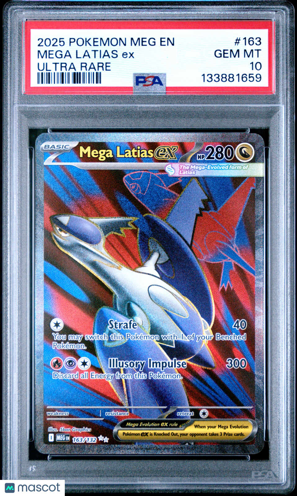 2025 Mega Evolution Mega Latias ex Ultra Rare PSA 10 #163/132