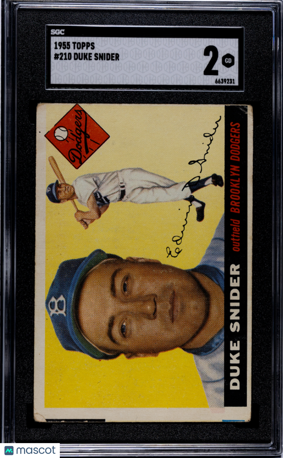 1955 Topps Duke Snider #210 SGC 2
