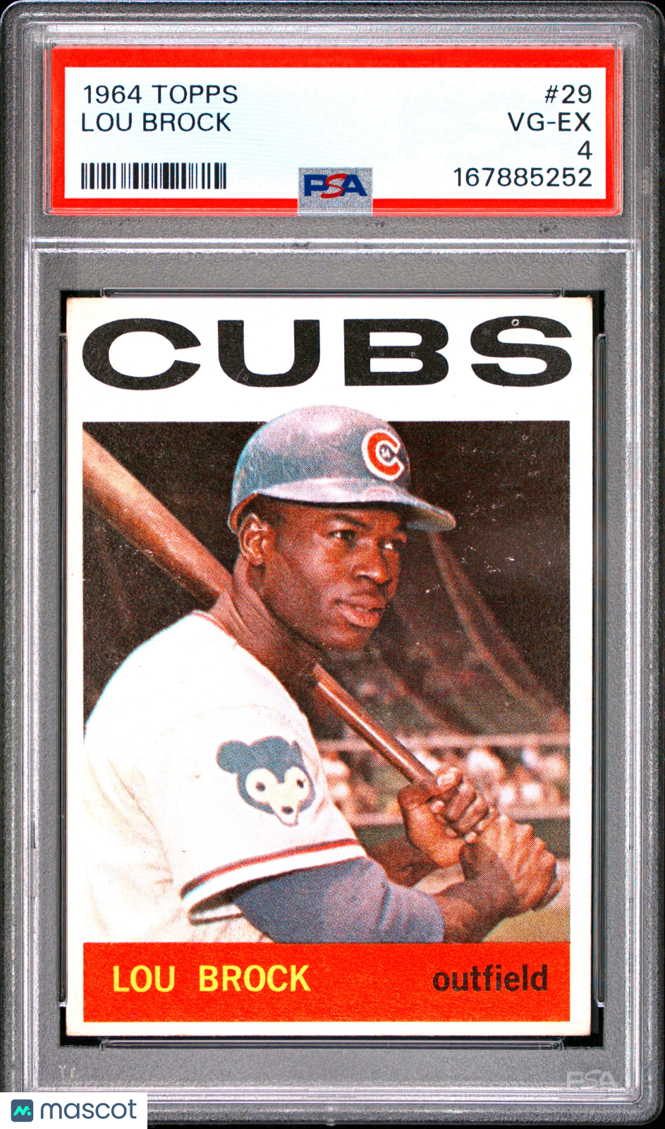 1964 Topps Lou Brock #29 PSA 4