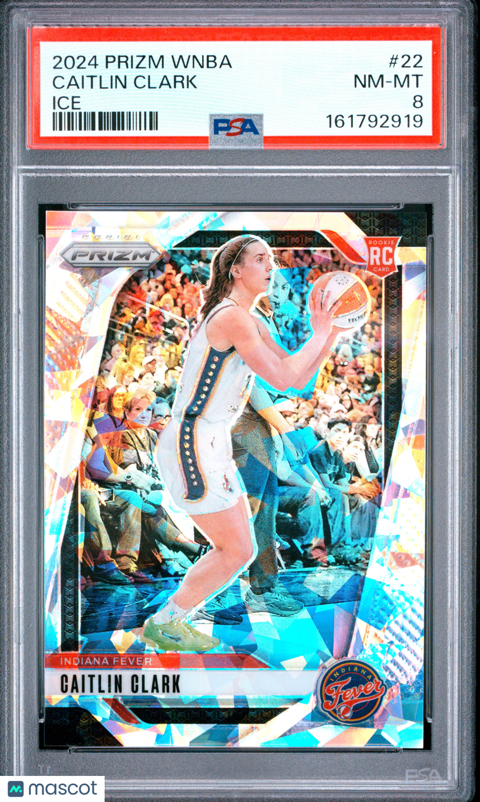 2024 Panini Prizm WNBA Caitlin Clark #22 Ice RC PSA 8