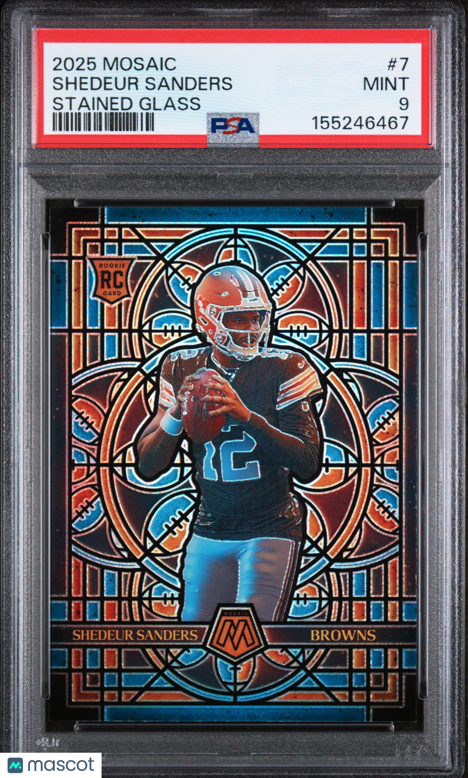 2025 Panini Mosaic Stained Glass Shedeur Sanders #7 PSA 9