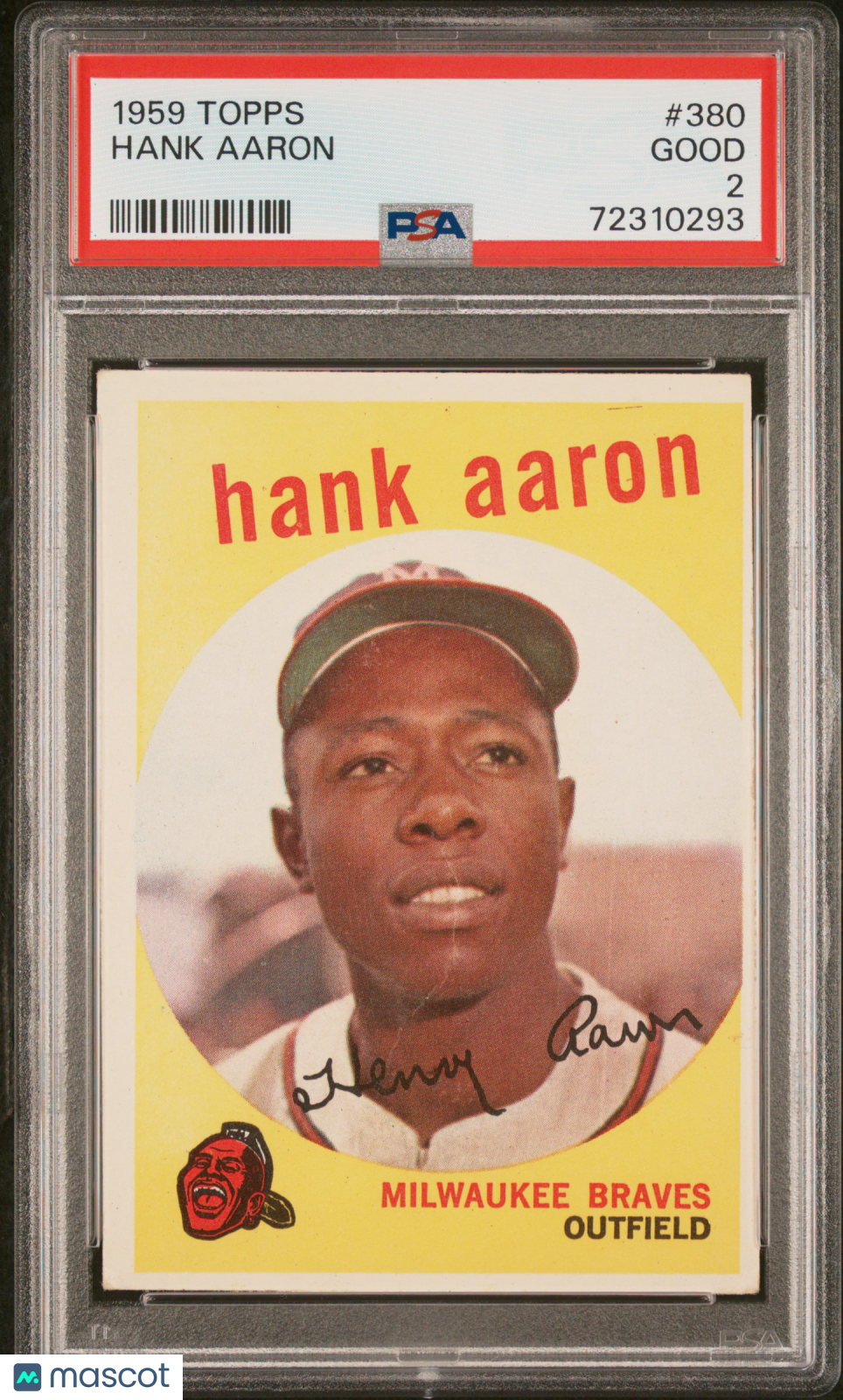 1959 Topps Hank Aaron #380 PSA 2