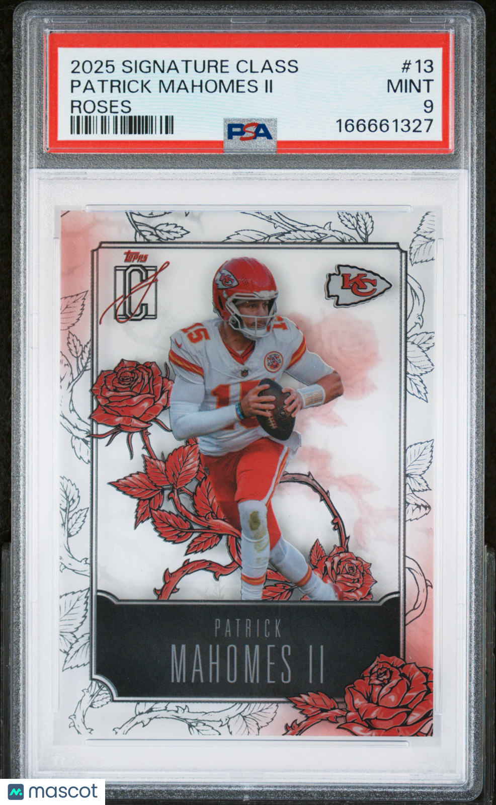 2025 Topps Signature Class Roses Patrick Mahomes II #13 PSA 9