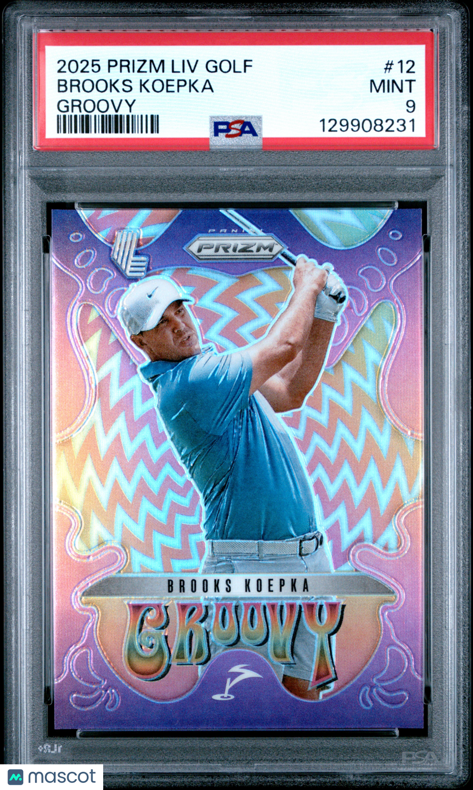 2025 Panini Prizm LIV Golf Groovy Brooks Koepka #12 PSA 9
