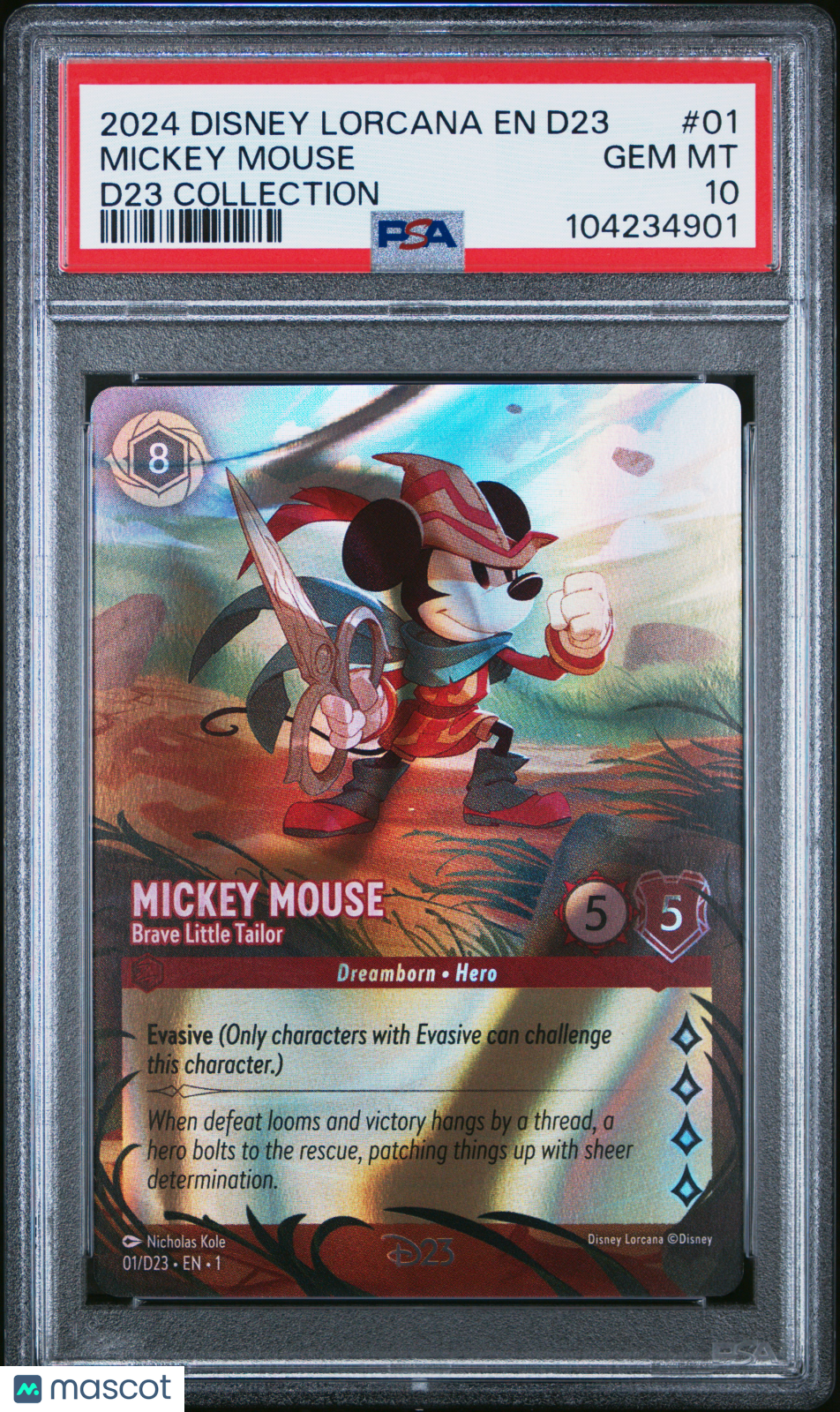 2024 Disney Lorcana Expo Promo Mickey Mouse D23 Collection PSA 10 #01