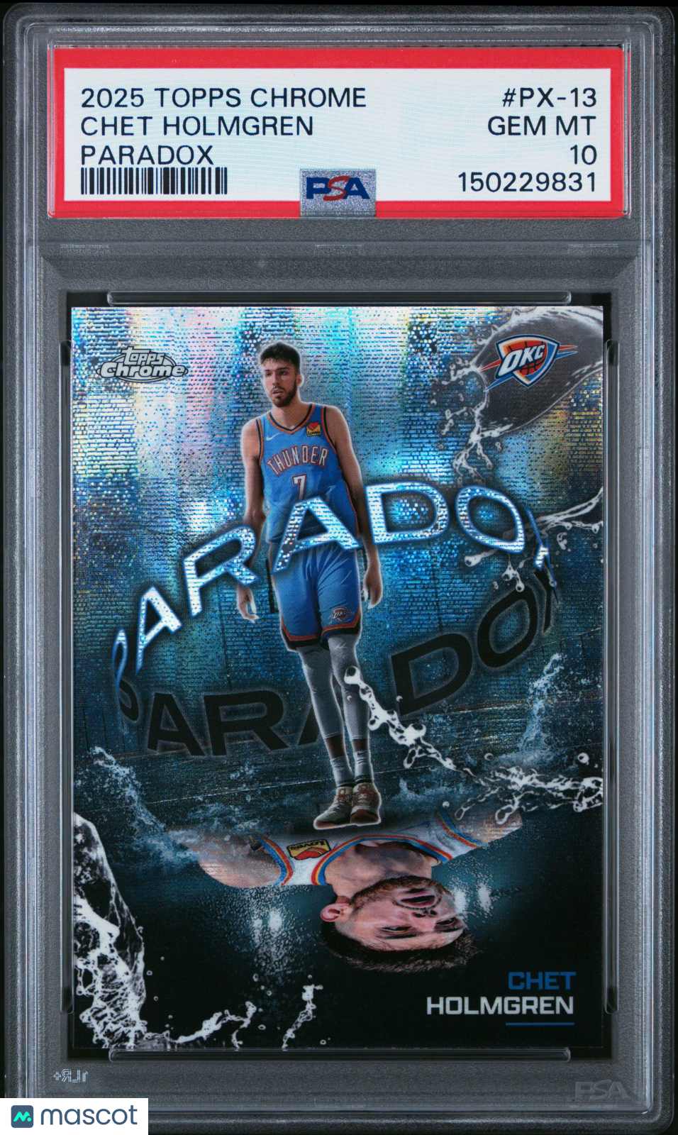 2025 Topps Chrome Paradox Chet Holmgren #PX-13 PSA 10