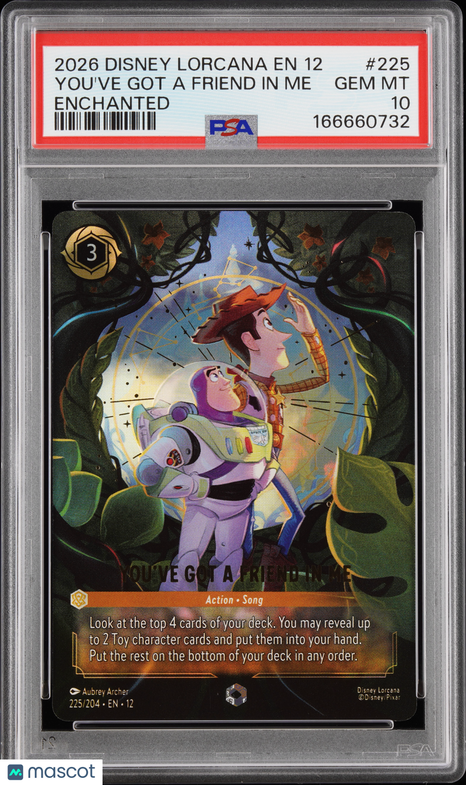 2026 Disney Lorcana Wild Unknown You've Got A Friend In Me Enchanted PSA 10 #225