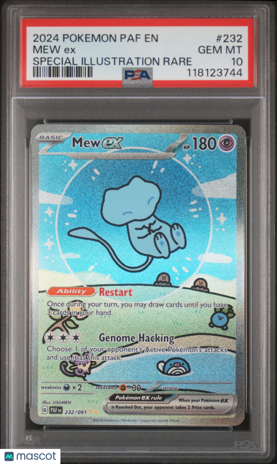 2024 Pokemon Paldean Fates Mew ex Special Illustration Rare PSA 10 #232/091