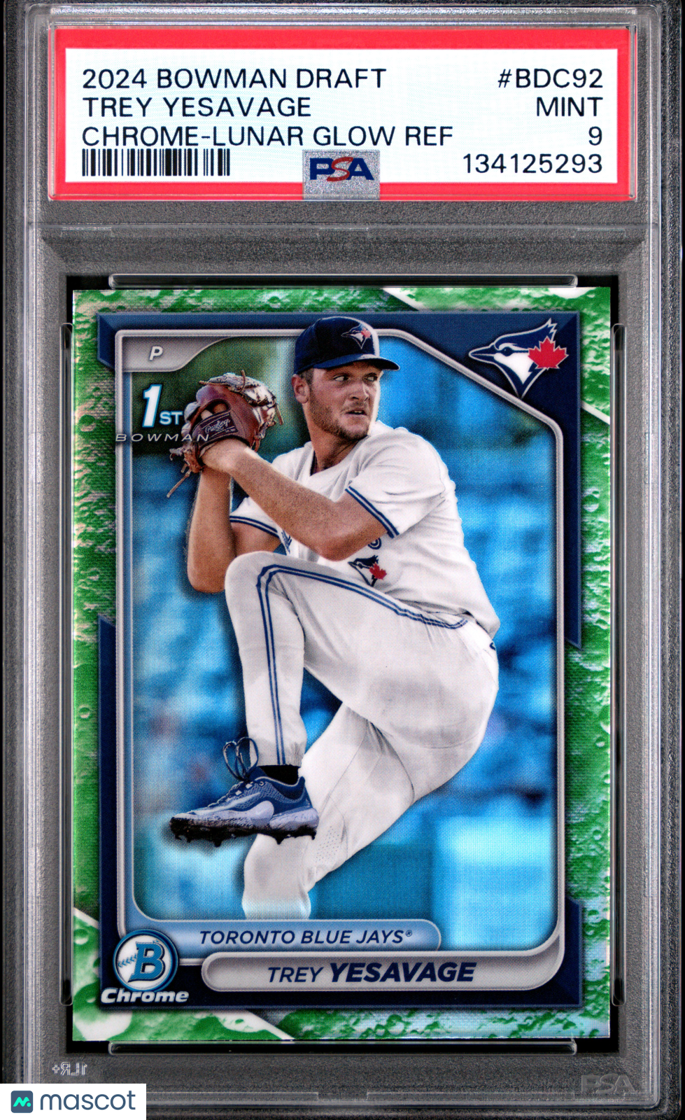 2024 Bowman Draft Trey Yesavage #BDC92 Chrome Lunar Glow Ref PSA 9 ...