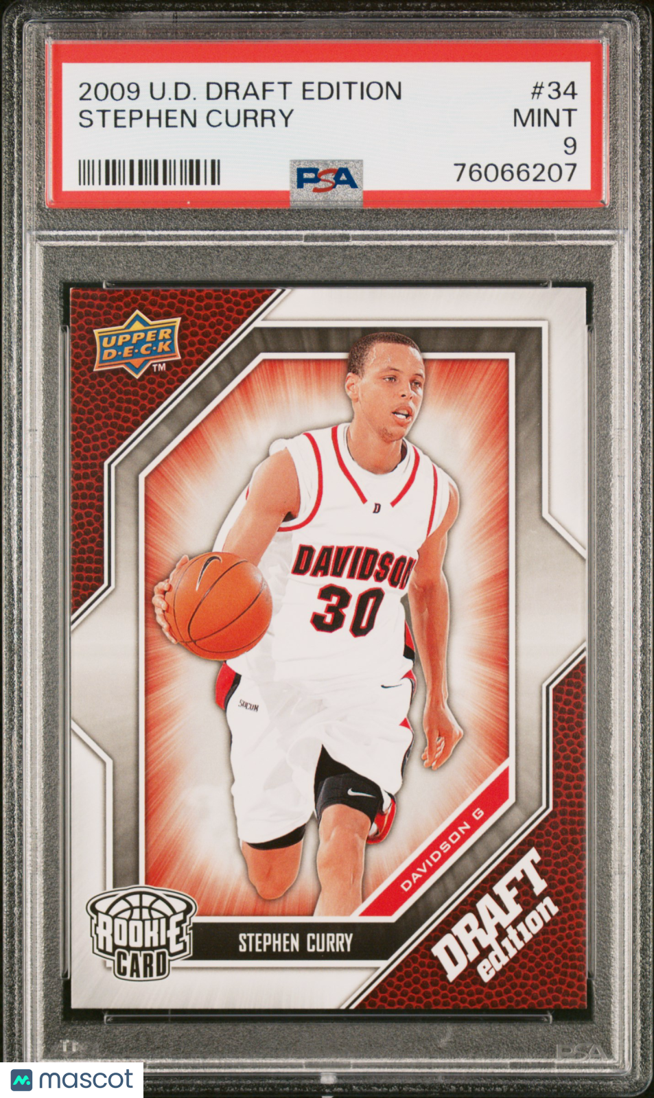 2009 Upper Deck Draft Edition Stephen Curry #34 RC PSA 9