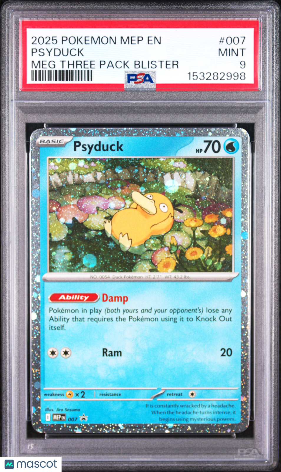 2025 Pokemon Mega Evolution Black Star Promo Psyduck PSA 9 #007
