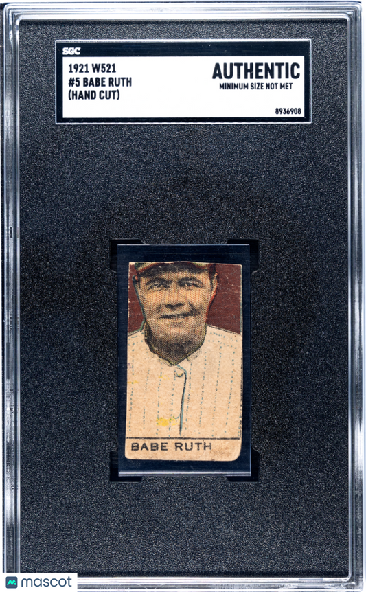 1921 W521 Babe Ruth #5 SGC Authentic