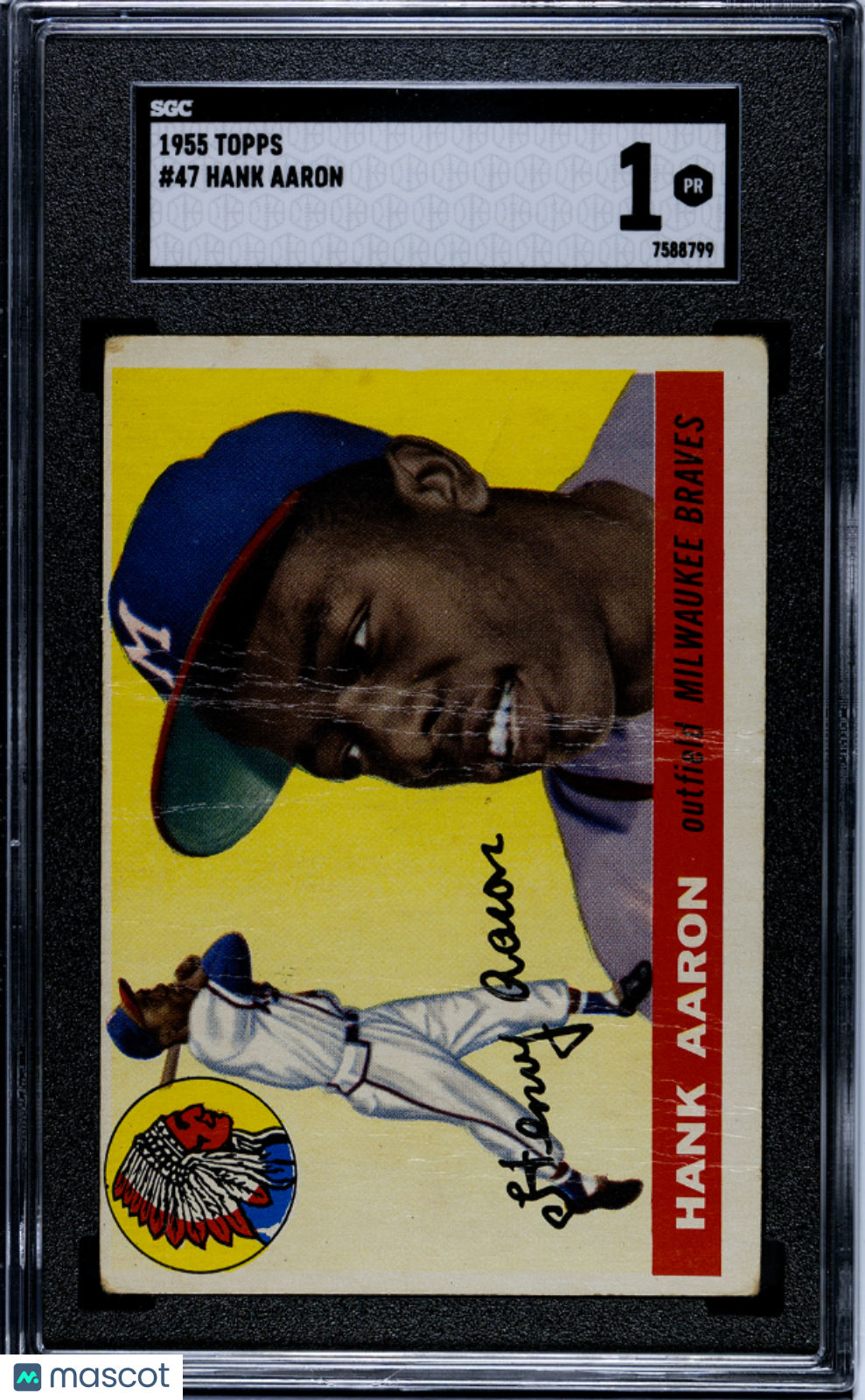 1955 Topps Hank Aaron #47 SGC 1