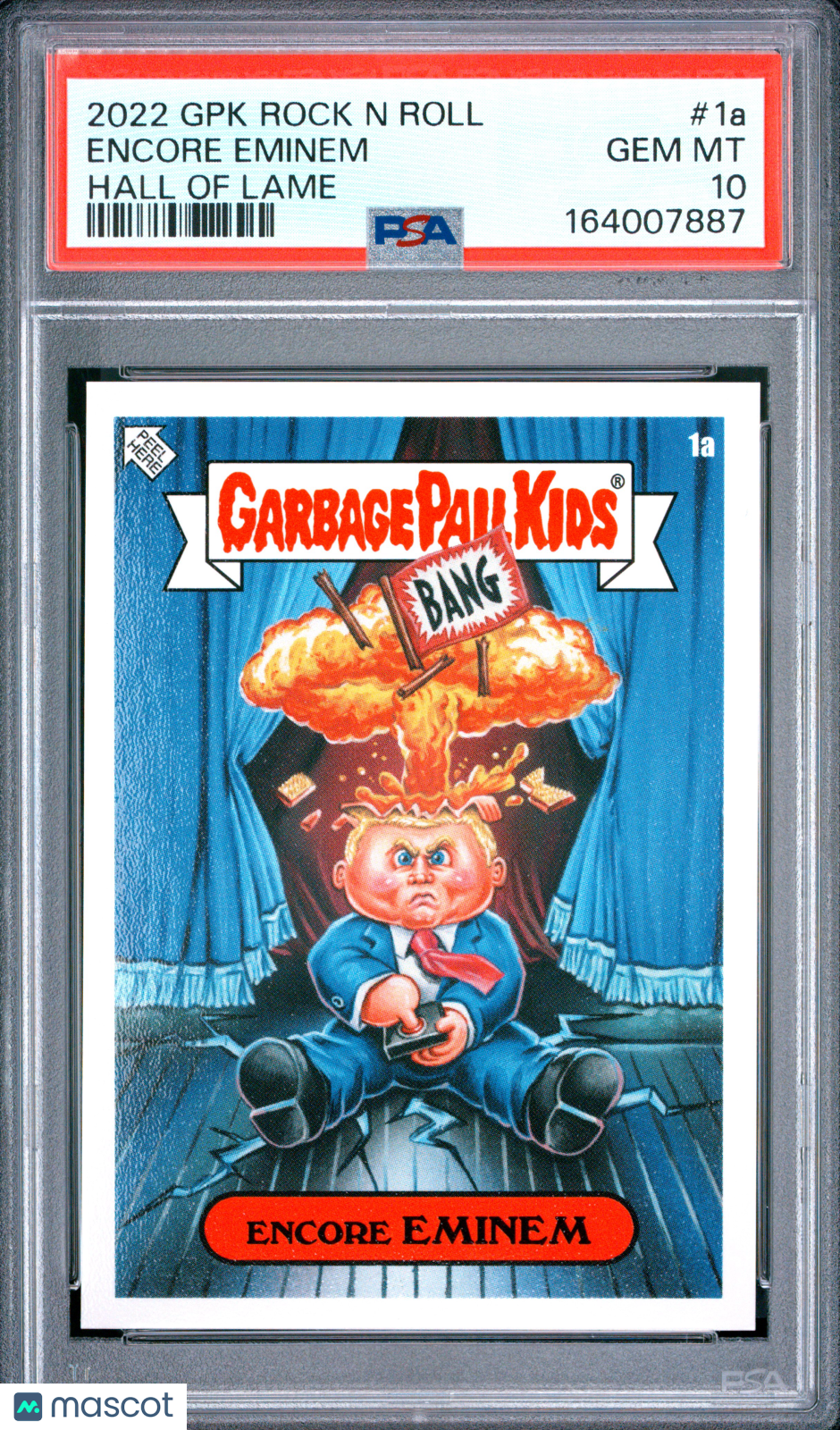 2022 Garbage Pail Kids Rock N Roll Hall Of Lame Encore Eminem #1a PSA 10