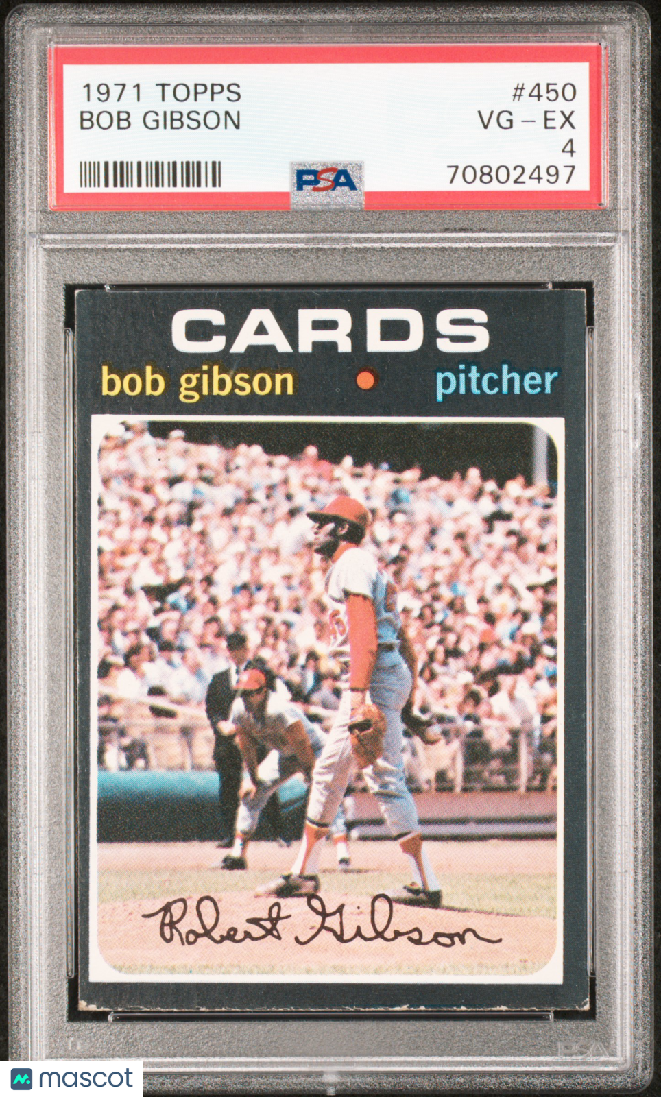1971 Topps Bob Gibson #450 PSA 4