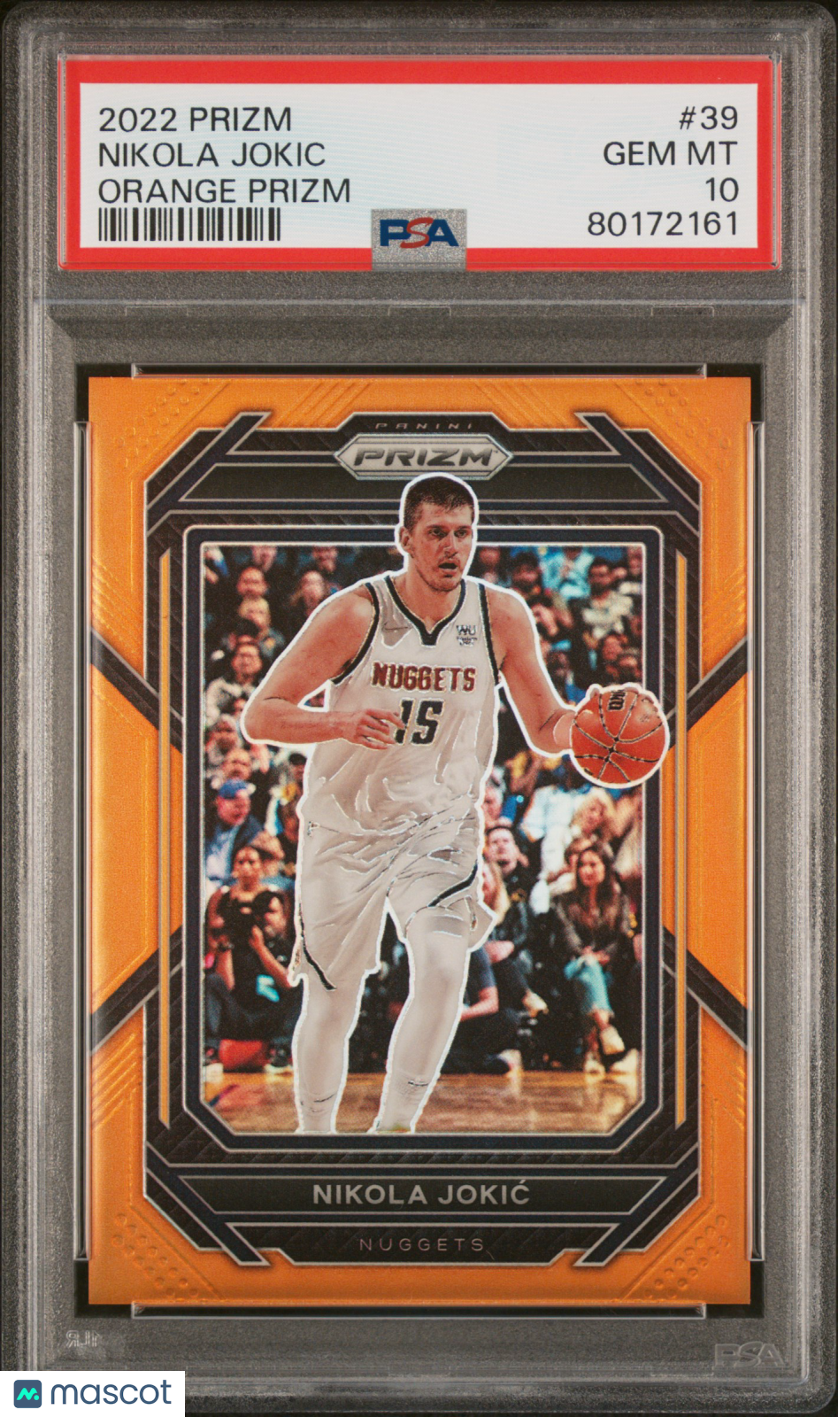 2022 Panini Prizm Nikola Jokic #39 Orange 35/49 PSA 10