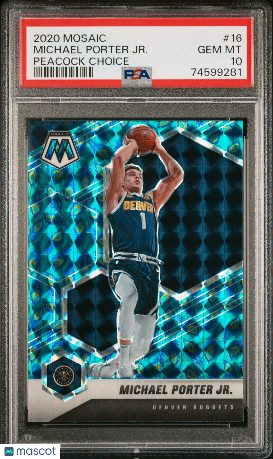 2020 Panini Mosaic Michael Porter Jr. #16 Peacock Choice PSA 10