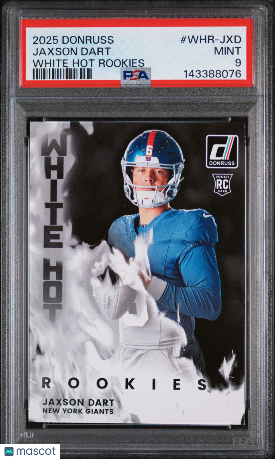 2025 Panini Donruss White Hot Rookies Jaxson Dart #WHR-JXD PSA 9