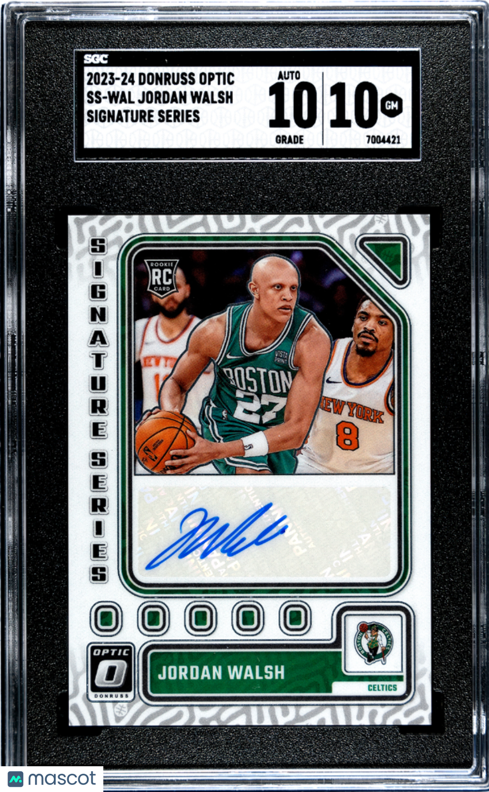 2023 Donruss Optic Jordan Walsh #SS-WAL Signature Series SGC 10 Auto 10