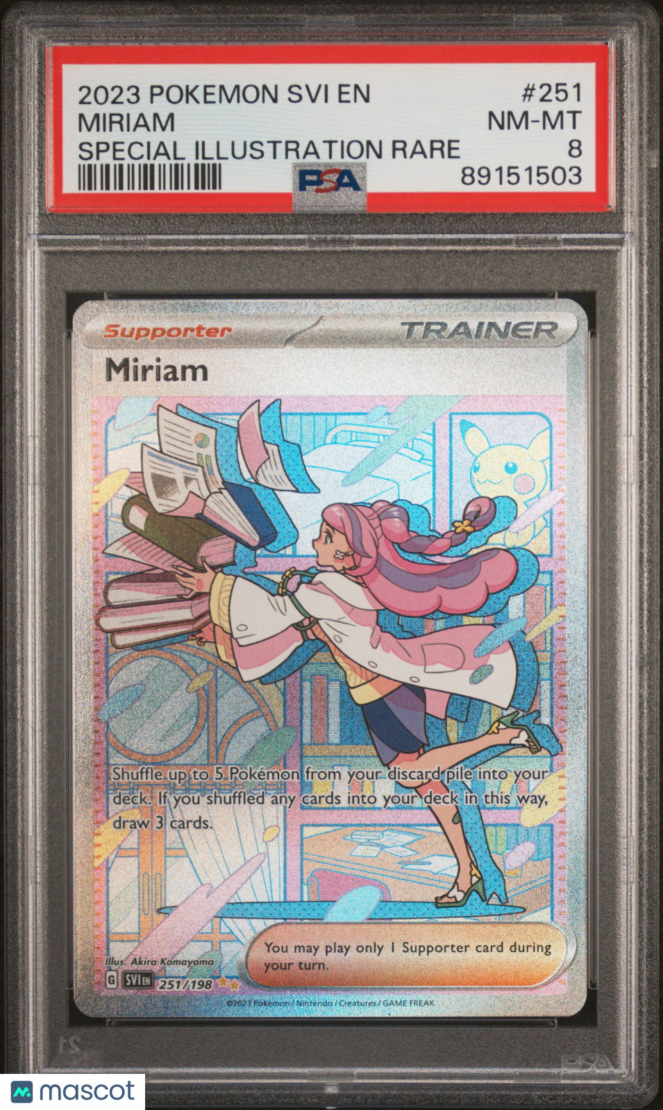 2023 Pokemon Scarlet & Violet Miriam Special Illustration Rare PSA 8 #251/198