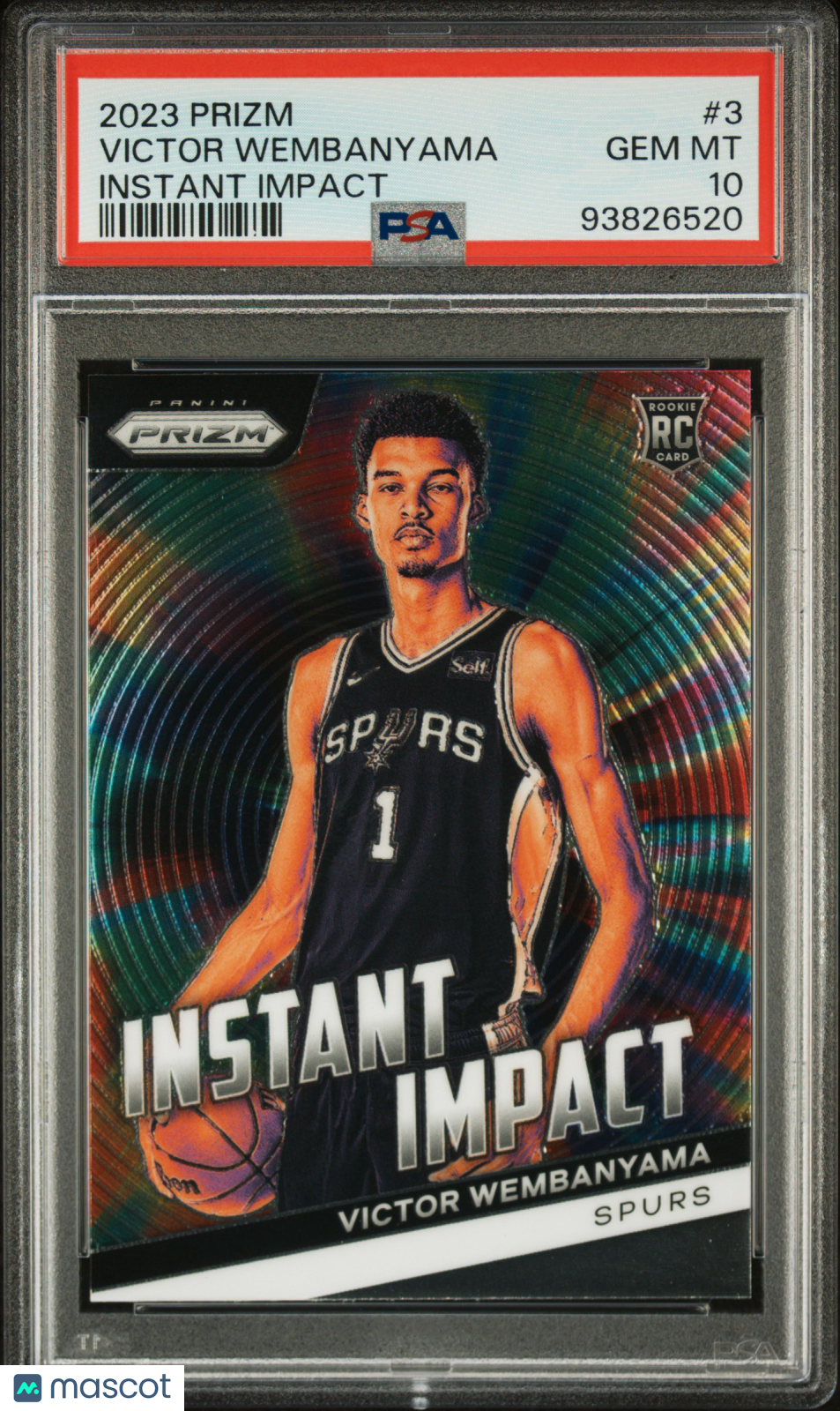 2023 Panini Prizm Instant Impact Victor Wembanyama #3 PSA 10