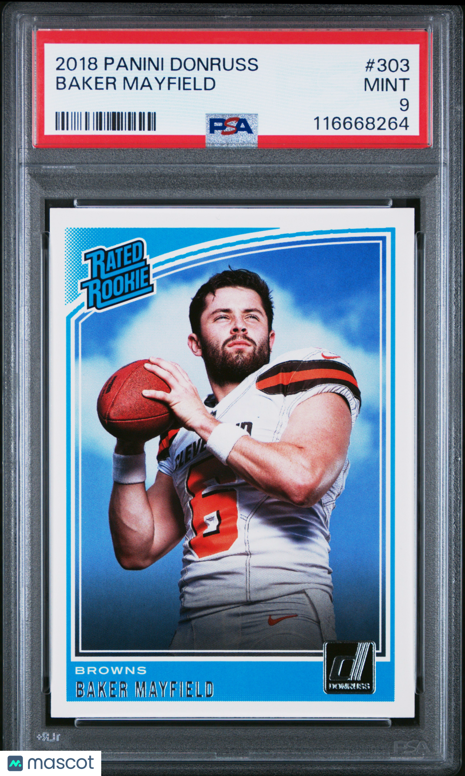 2018 Donruss Rated Rookie Baker Mayfield #303 PSA 9